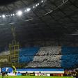 Marseille supporters created an image of a well-known city landmark, the Notre-Dame-de-la-Garde Basilica, before beating Lyon