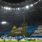 Marseille supporters created an image of a well-known city landmark, the Notre-Dame-de-la-Garde Basilica, before beating Lyon