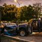 View of bullet-ridden and crashed vehicles in Culiacan, Mexico, after heavily armed gunmen in four-by-four trucks fought an intense battle with Mexican security forces triggered by the arrest of a son of jailed drug kingpin Joaquin "El Chapo" Guzman