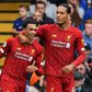 Liverpool's Trent Alexander-Arnold (L) opened the scoring with a rocket at Chelsea