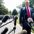 US President Donald Trump, pictured here on the South Lawn of the White House July 5, 2019, has mounted an aggressive defense of a phone call to the President of Ukraine that has prompted an impeachment investigation