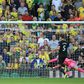 Todd Cantwell (left) scores Norwich's second goal in a thrilling 3-2 win over Manchester City