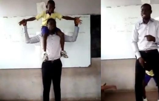 Ghanaian teacher applauded for brilliant way of teaching proper and improper fractions