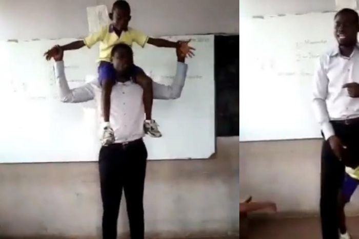 Ghanaian teacher applauded for brilliant way of teaching proper and improper fractions
