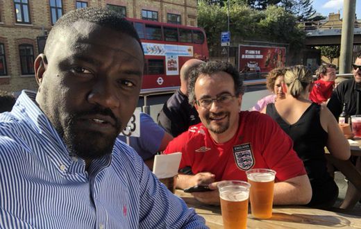 Jon Dumelo unites with Jon Benjamin in London