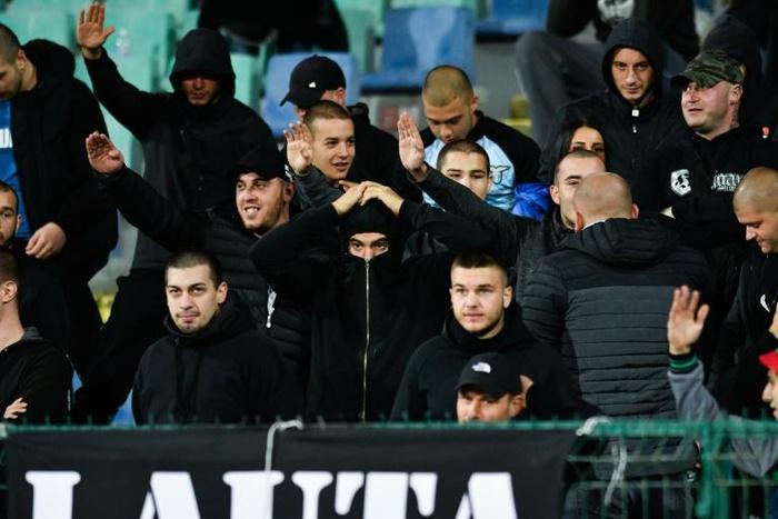 Bulgarian fans during a Euro 2020 qualifier against England