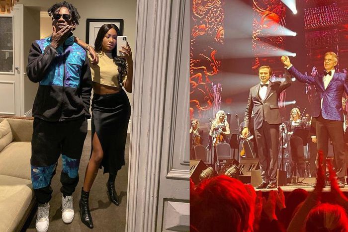 Mr Eazi and his girlfriend