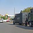 Police are out on the streets in parts of the Egyptian capital following small-scale protests
