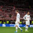 Tottenham players react after their 7-2 Champions League defeat against Bayern Munich