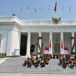 Indonesian President Joko Widodo introduced his new cabinet on the palace steps