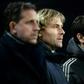 (L-R) Juventus technical director Fabio Paratici, vice-president Pavel Nedved and president Andrea Agnelli.