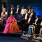 Sara Danius, centre, was one of seven members to quit the Swedish Academy