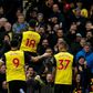 Watford's Andre Gray celebrates the winner against Crystal Palace