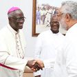 Rawlings with Archbishop of Accra