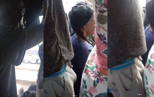 Man ‘harasses’ female passenger with erected 'cassava' on a BRT bus (video)