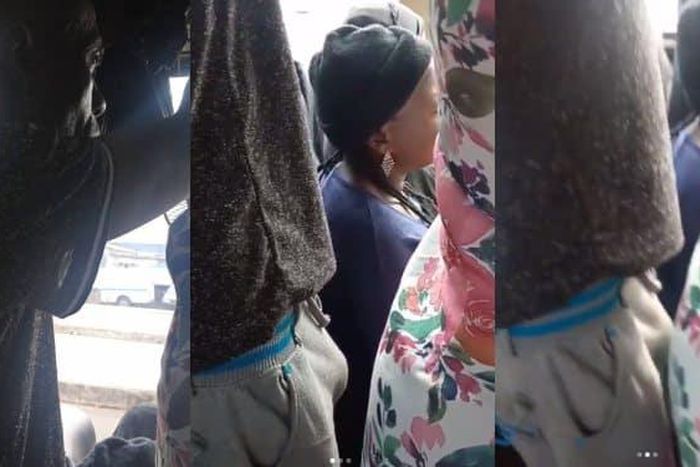Man ‘harasses’ female passenger with erected 'cassava' on a BRT bus (video)