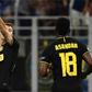 Nicolo Barella (L) rescued a point for Inter at home to outsiders Slavia Prague in their Champions League opener