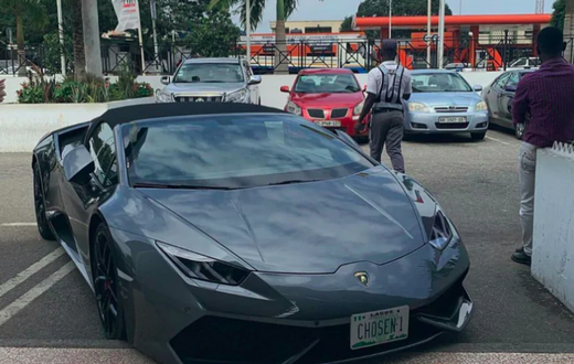 A screenshot of the photo of the car spotted in East Legon, Accra posted on Instagram. Photo credit: Crossifixio.clericuzio.