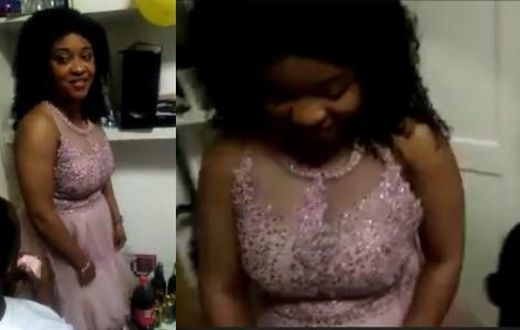 Man surprises lover with proposal on her birthday, she shakes her head, leaves him on his knees (video)