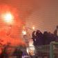 Hertha Berlin's fans light flares during their team's 1-0 defeat at FC Union