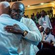 Kurt Okraku (R) was elected the new head of the Ghanaian FA after the body was rocked by a corruption scandal