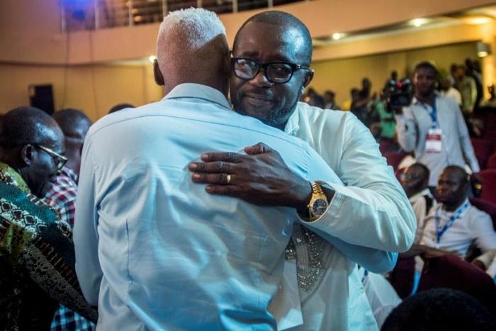 Kurt Okraku (R) was elected the new head of the Ghanaian FA after the body was rocked by a corruption scandal