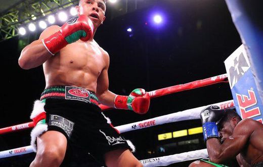 Jaime Munguia floors Patrick Allotey