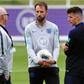 Mason Mount (right) has impressed England manager Gareth Southgate (centre) with his performances for Chelsea this season
