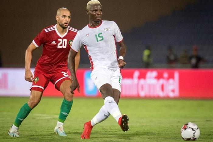 A file photo of Burkina Faso star Aristide Bance, who scored a CAF Confederation Cup hat-trick for Guinean club Horoya Sunday, playing against Morocco this month