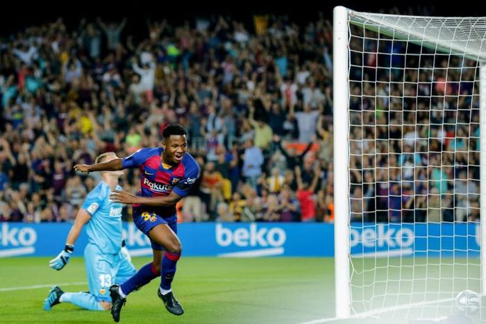 Ansu Fati scored his first senior Barcelona goal against Valencia