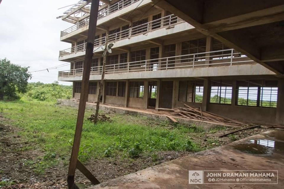 Abandoned E-block at Papaye in Oti region