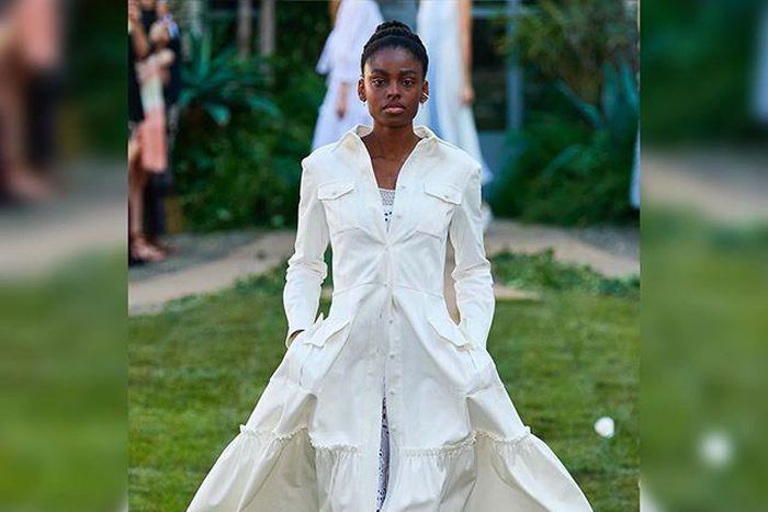 Victoria Michaels models for Luisa Beccaria