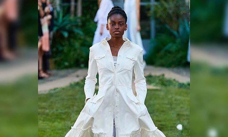 Victoria Michaels models for Luisa Beccaria