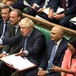 Johnson gestured angrily during clashes in parliament with opposition leader Jeremy Corbyn