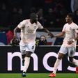 Manchester United's Belgian forward Romelu Lukaku in action against PSG