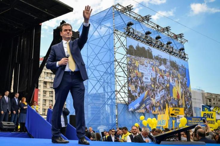 Ludovic Orban, pictured in May 2018, a former transport minister, must now receive backing from Romania's fragmented parliament to become prime minister