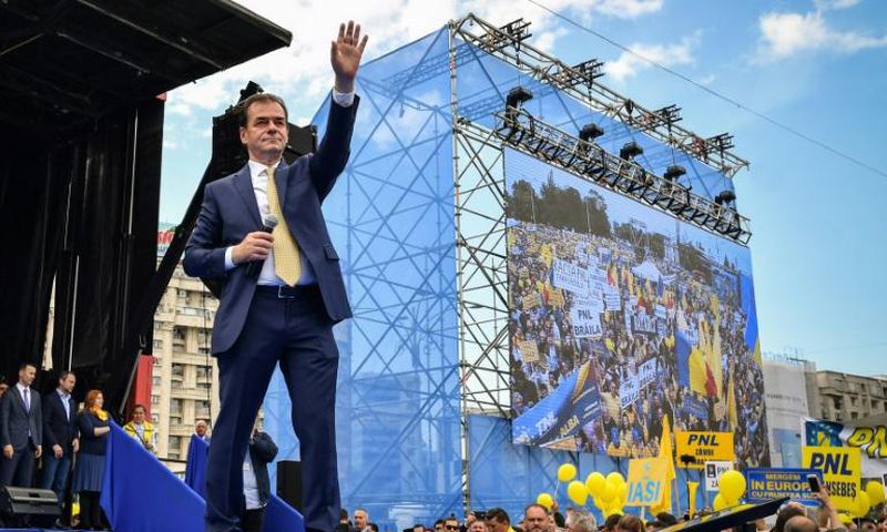 Ludovic Orban, pictured in May 2018, a former transport minister, must now receive backing from Romania's fragmented parliament to become prime minister