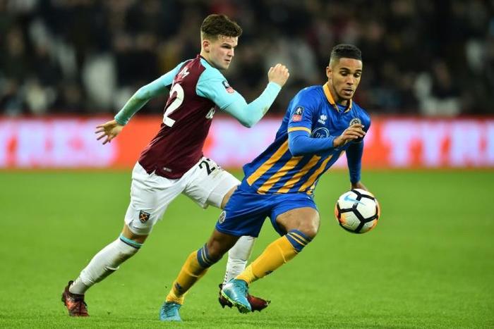 Derby's Max Lowe (R, pictured January 2019) scored a 20th-minute own goal during the match against Leeds
