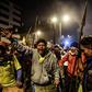 Indigenous people celebrate in Quito on October 13, 2019 after Ecuador's president and indigenous leaders reached an agreement to end violent protests