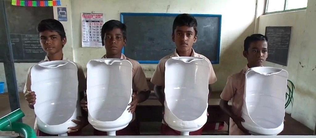 The urinals are designed and shaped just like the ones found at public washrooms