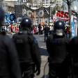 Riot police face off against demonstrators in Buenos Aires, during a protest against the economic policies Argentine President Mauricio Macri. Argentina will hold presidential elections next October 27.