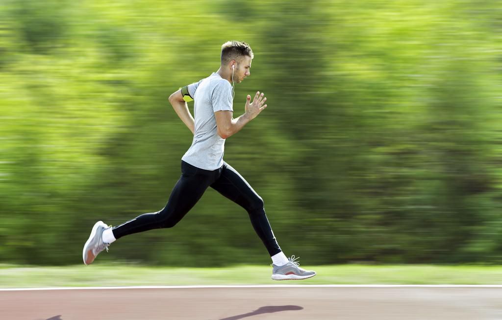 Sprinter running fast