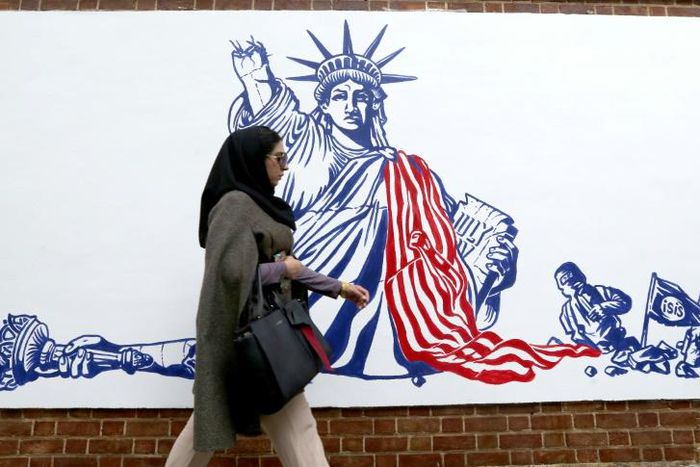 Iran unveiled new anti-American murals on the walls of the former US embassy ahead of the 40th anniversary of the Tehran hostage crisis