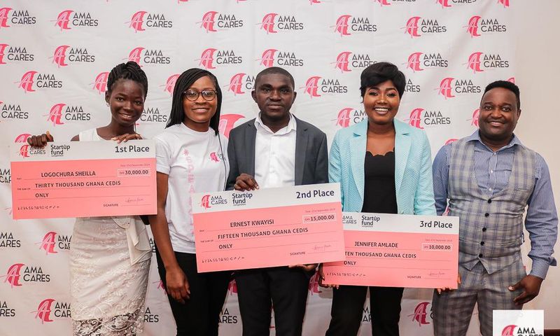 Three young Ghanaian entrepreneurs win GHc55k funding from AmaCares ‘Start-up Fund’ competition