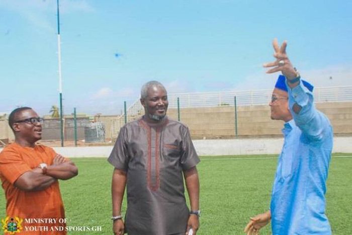 Zongo Minister, Deputy Sports Minister impressed with progress on Madina astroturf