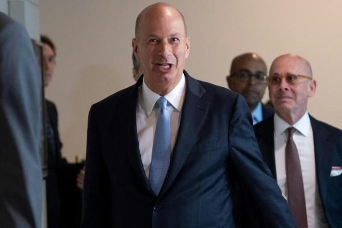 US Ambassador Gordon Sondland (C) arrives at the US Capitol to testify in the impeachment investigation of President Donald Trump