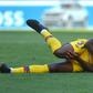 Guinea-Bissau teenager Ansu Fati falls with a shoulder injury while playing for Barcelona against Osasuna at the weekend