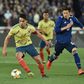 Colombia's forward Radamel Falcao scored in the 64th minute in Yokohama, providing Colombia with some crumbs of comfort after they were stunned 2-1 by the Blue Samurai at last year's World Cup in Russia