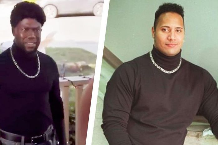 Kevin Hart Recreates The Rock’s Most Famous Outfit