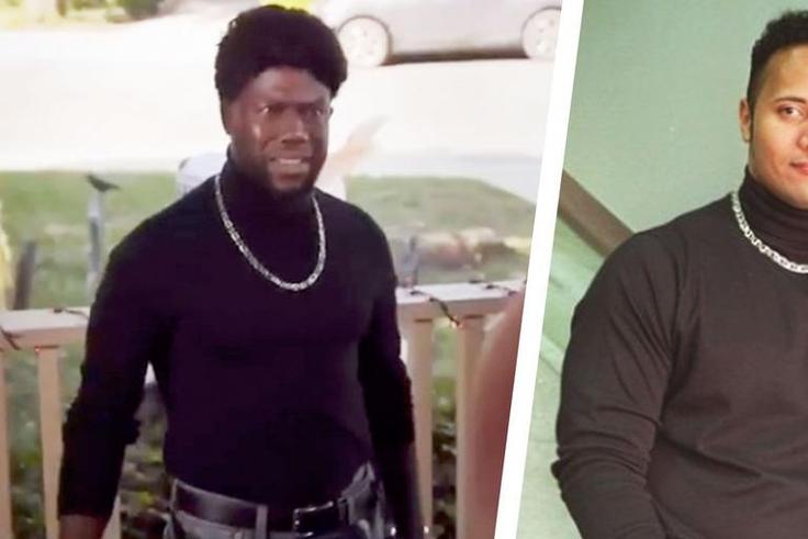 Kevin Hart Recreates The Rock’s Most Famous Outfit